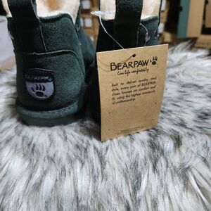 NWT-N box Bearpaw Annabelle Navy Blue Suede Ankle Boots Size 8W